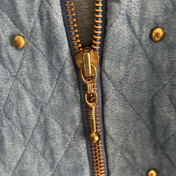Vintage denim‎ gold studded Quilted Jacket and Pants Set 16 - Picture 5 of 9